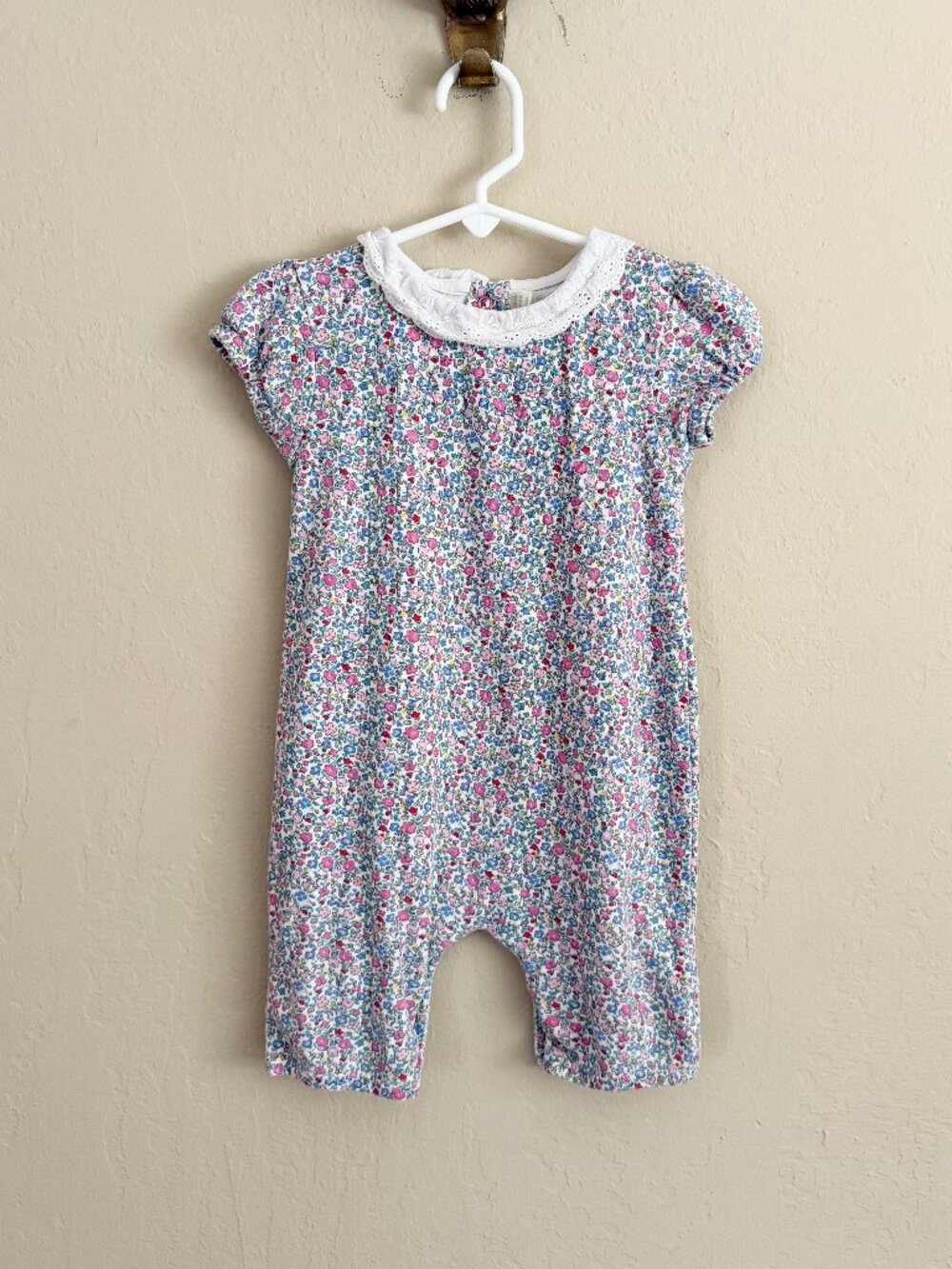 Jojo Maman Bébé Floral Collared Jumpsuit • 12-18 Months